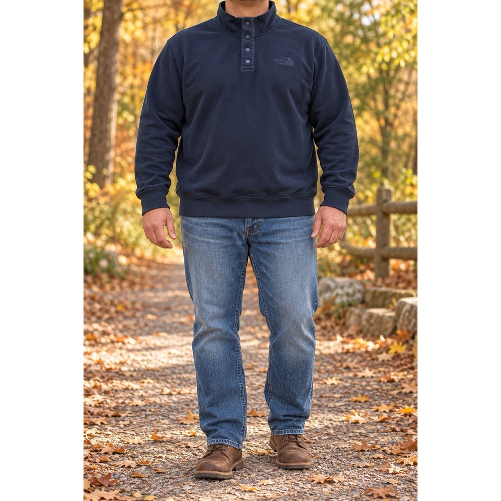 The North Face Men's XXL Dark Gray 1/4 Snap Pullover Sweatshirt NF0A4759